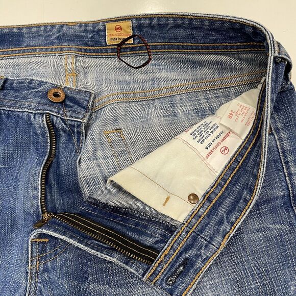 AG Adriano Goldschmied Men’s Regular Straight Jeans Early 2000’s USA Size 34x33 - Picture 4 of 11